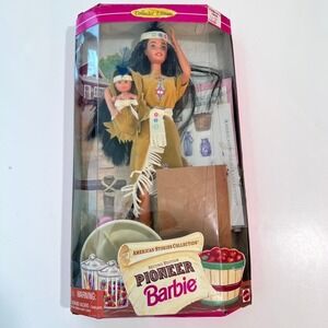 Mattel Pioneer American Indian Barbie With Baby American Stories1995 14756